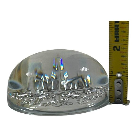 Cristal France Vintage Snowflake 2” Tall Paperweight Lead Crystal Made In France - Picture 4 of 5